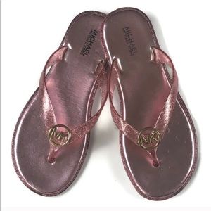 Micheal Kors Pink Glitter Sandals